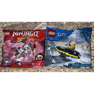 LEGO DUO Police Water Scooter‎ 30693 + Ninjago Ninja Combo Mech 30699